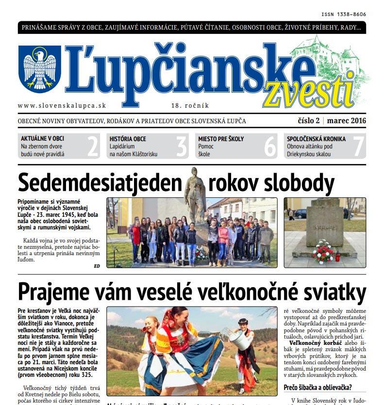 Ľupčianske zvesti 2/2016